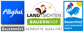 Wir sind Mitglied bei Bauernhöfe Allgäu und Bauernhof Urlaub Bayern